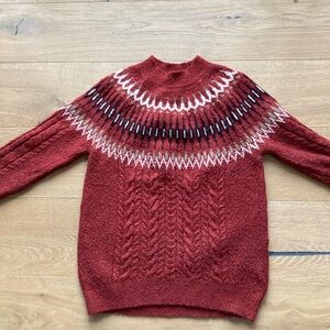 Wind River HERITAGE Red Patterned Nordic Sweater